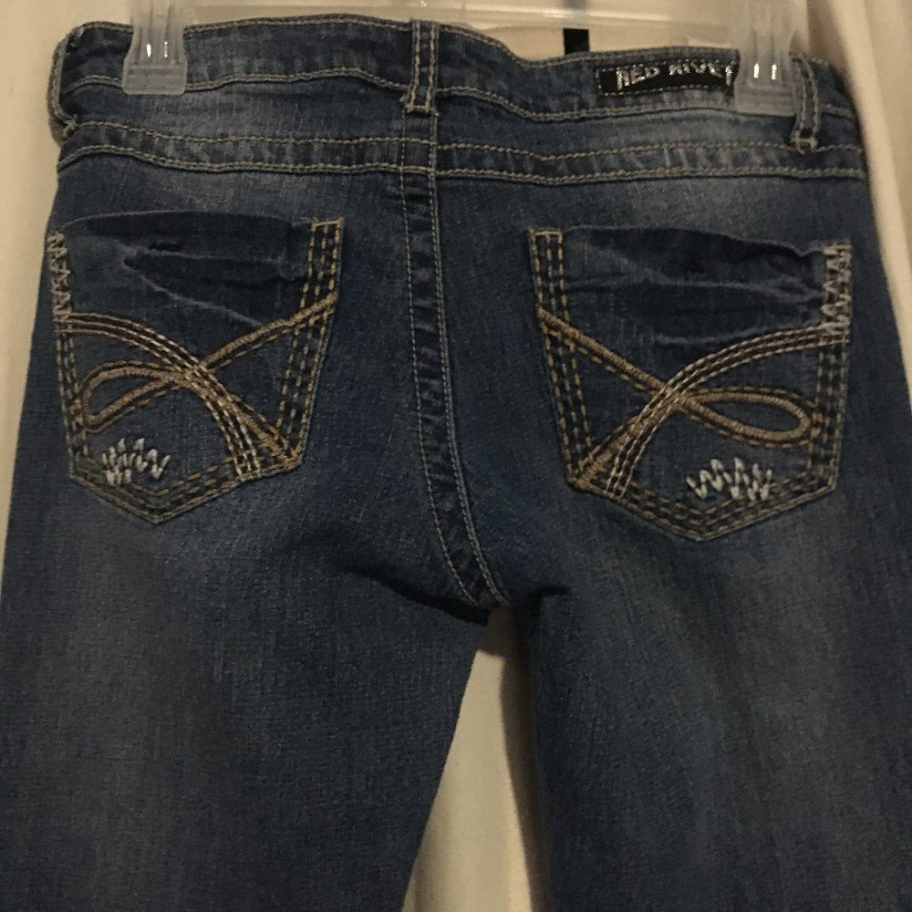 Red Rivet Jeans Size 5 Junior - Picture 2 of 7